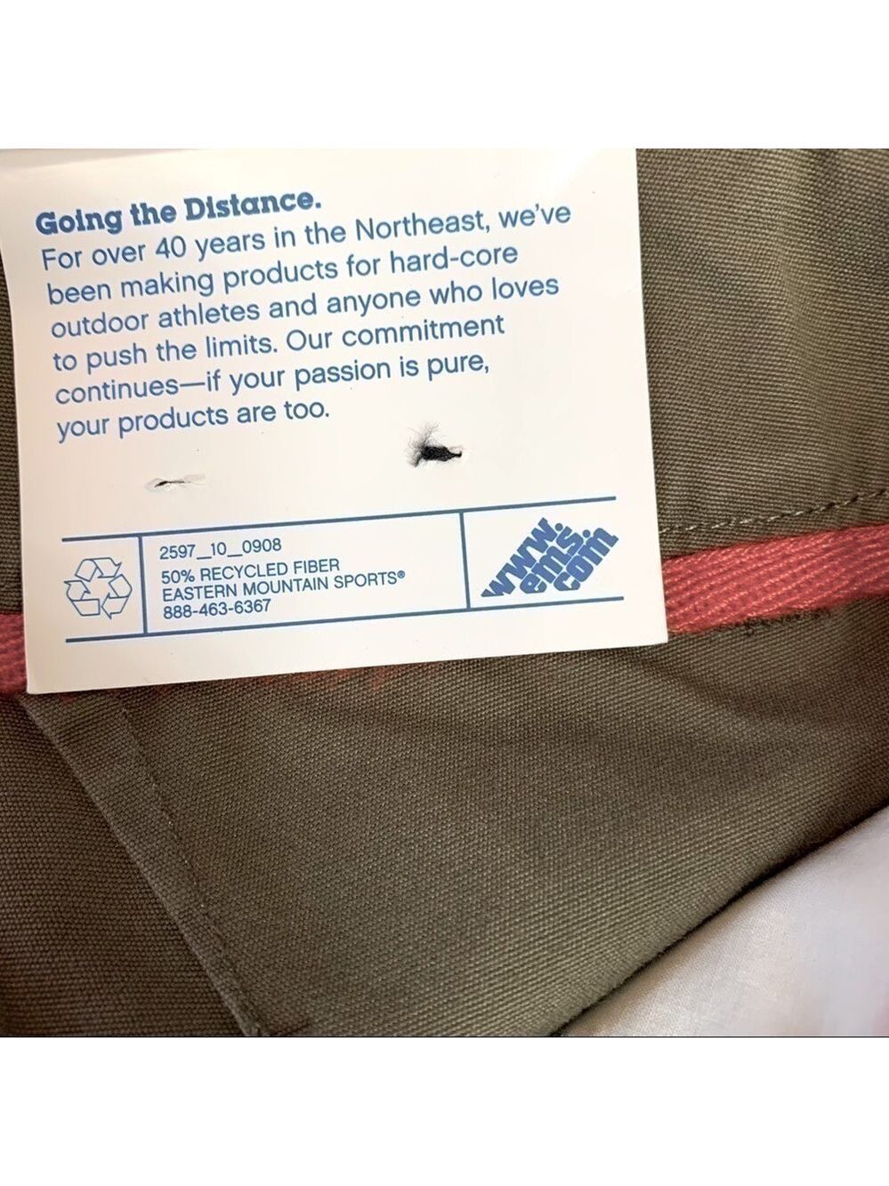 Eastern mountain sports army green chino S… - Picture 11 of 14